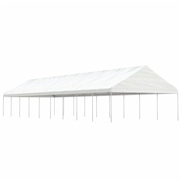 vidaXL Pavillon mit Dach Weiß 20,07x5,88x3,75 m Polyethylen, 3155525