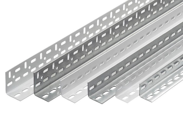 Schulte Winkelprofil 60x45x2 mm, 2500 mm, RAL 7035 lichtgrau, schraubbar, 30304