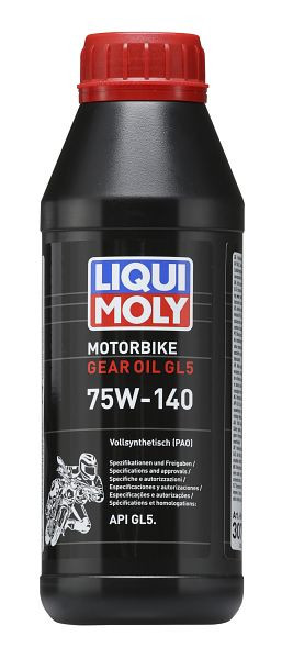 LIQUI MOLY Getriebeöl Motorbike Gear Oil 75W-140 (GL5), Dose Kunststoff, VE: 0,5 Liter, 3072