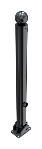 Schake Absperr-Stilpfosten Serie 475B Ø 76 mm, umlegbar, selbsteinrastende Verriegelung für Dübel Befestigung, 475FUB