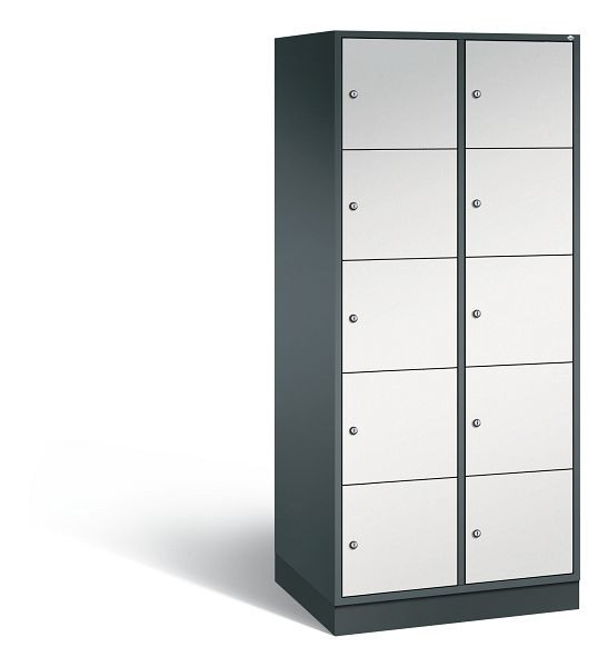 C+P XL-Schließfachschrank Intro, 10 Fächer, H1950B820T590 mm, Anthrazit/Grau, 8570-203 S10063