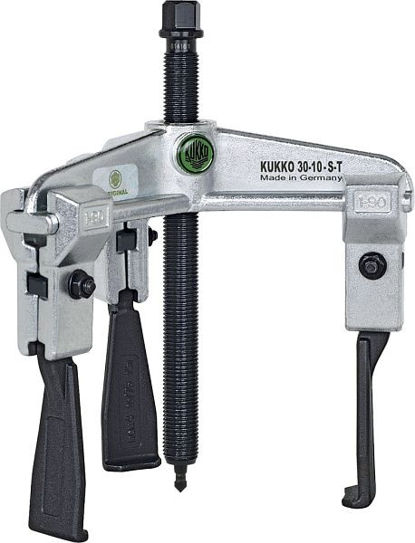 KUKKO 3-armiger Universal Abzieher mit extrem schmalen Abzughaken, Spannweite außen: 130 mm, 30-10-S-T