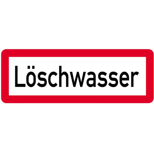 Stein HGS Sonderschild, Löschwasser, 597 x 210 mm, 14959