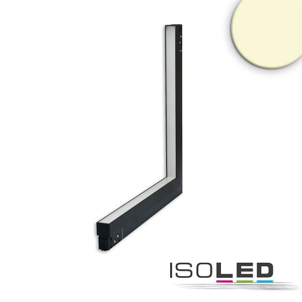 ISOLED Track48 Eckleuchte 90° vertikal schwarz, 20W, 48V DC, 3000K, CRI90, 116086