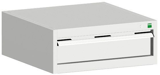 bott cubio Schubladenschrank bestückt mit 1 Schublade BxTxH: 650 x 650 x 250 mm, RAL 7035, 40019001.16V