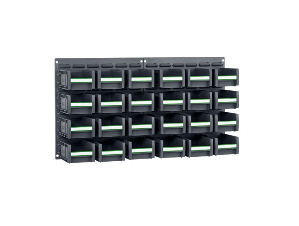 bott perfo Schlitzplattenset mit 24 bottBoxen 2 Schlitzplatten vertikal BxTxH: 914 x 19 x 495 mm, RAL 7016, 14030200.19