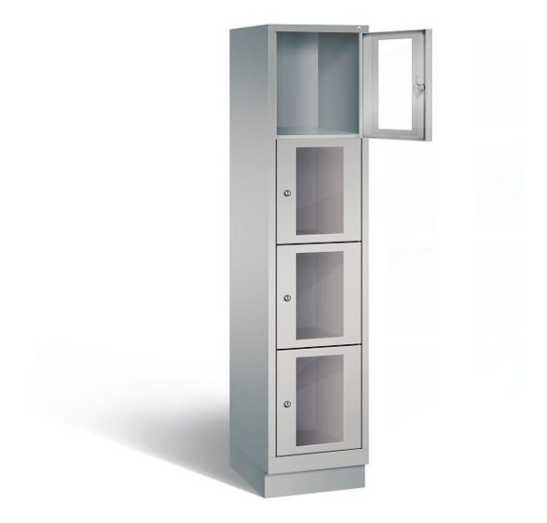 C+P Schließfachschrank Classic, H1800xB420xT500mm, Farbe: Weißaluminium, 8020A124 S10012