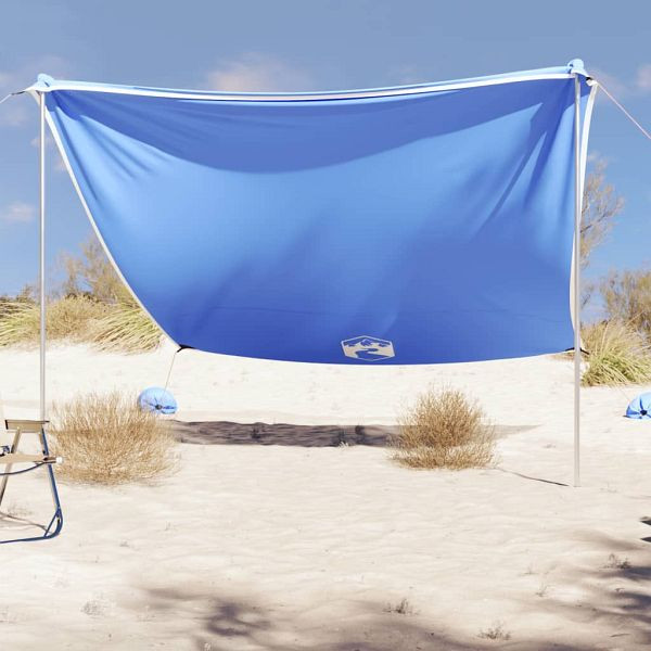 vidaXL Strand-Schattenzelt mit Sandsäcken Blau 304x300 cm, 4008644