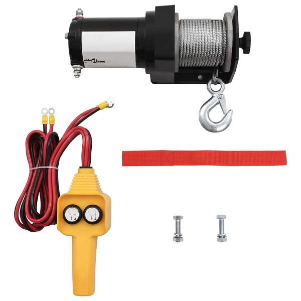vidaXL 12 V Elektrische Seilwinde 907 kg Kabel-Fernbedienung, 210229