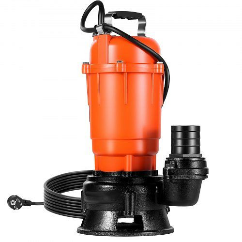 VEVOR 550W Tauchpumpe, 18000l/h, Gusseisen, 5,08cm Auslass, 10m Förderhöhe, für Schmutzwasser in Pools, Gärten, Keller, QSWNBZT550W10WSUS001V2