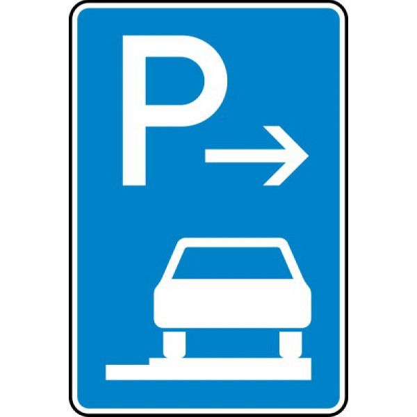 Stein HGS Parken auf Gehwegen ganz in Fahrtrichtung rechts (Ende) Nr. 315-67, 420 x 630 mm, RA1, Alform, 315-67-112
