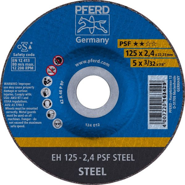 Pferd Trennscheibe EH 125-2,4 PSF STEEL, VE: 25 Stück, 61720222