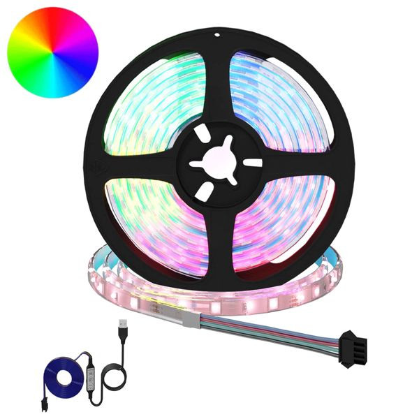 vidaXL LED Streifen 12-teilig Schwarz und Transparent 2100 mm, 3429111