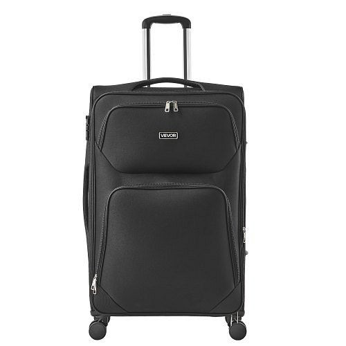 VEVOR Weichgepäck Reisekoffer, Spinner-Räder, 505x340x820mm, erweiterbare Tasche, TSA-Schloss, Schwarz, BYKSTXBYHS2881CTJ001V0
