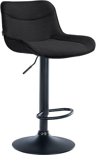 CLP Barhocker Vonore Stoff schwarz, schwarz, 323550