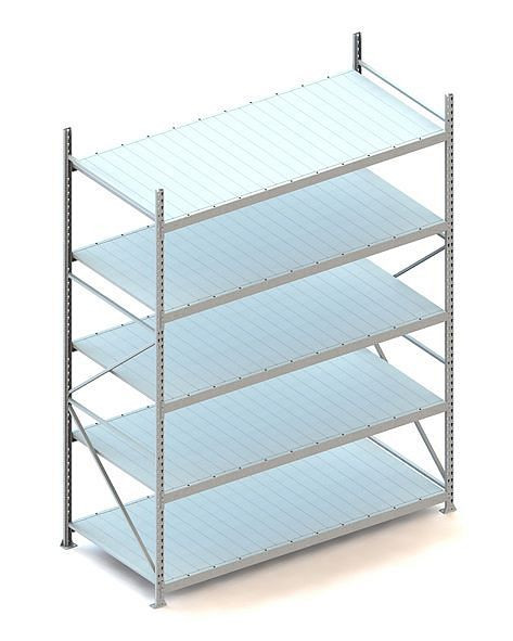 Meta MINI-RACK GR 3000x2200x1050 mm, verzinkt, mit Stahlpaneele, Bodenanzahl: 5, 20051351