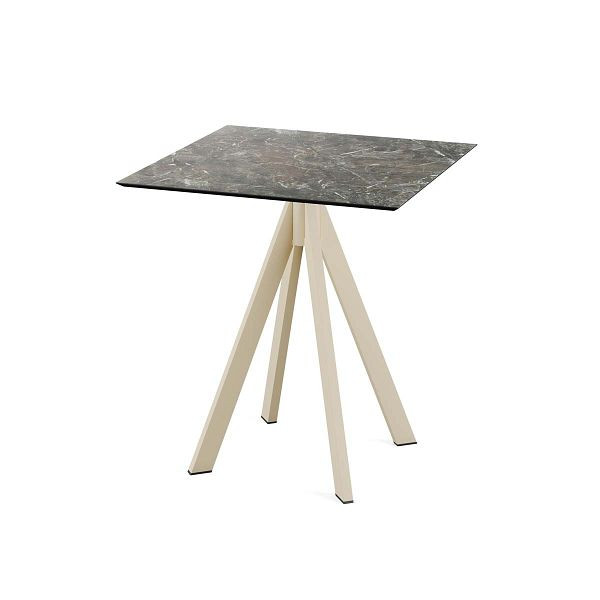Feros Infinity Terrassentisch Sand gestell + Galaxy Marble HPL 70x70 cm, 120031577