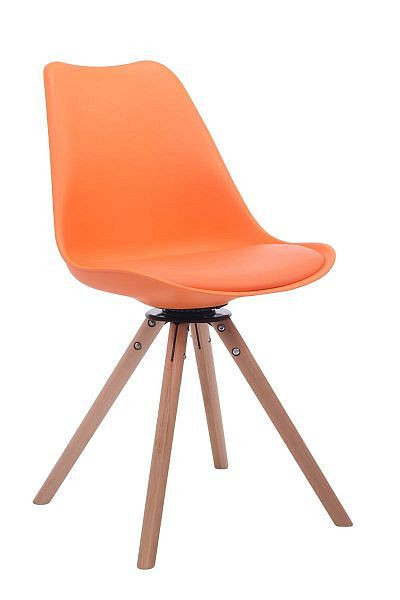 CLP Besucherstuhl Troyes Drehbar Natura Rund, orange, 151849809