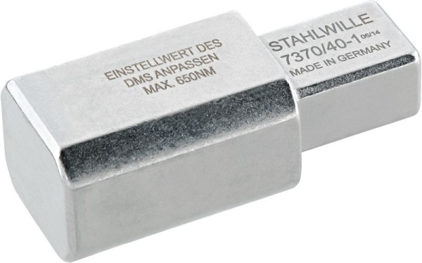 STAHLWILLE Einsteckadapter Nr.7370/40-1 Werkzeugaufnahme 24,5x28 mm Außen-4kant 14x18 mm, 58290041
