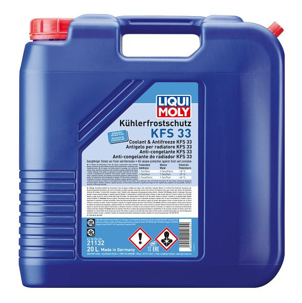 LIQUI MOLY Kühlerfrostschutz KFS 33, Kanister Kunststoff, VE: 20 Liter, 21132