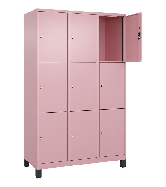 C+P Schließfachschrank Evolo PLUS, mit Füßen, 9 Fächer, 1950x1200x500mm, 3015/3, 049010-323 S10024
