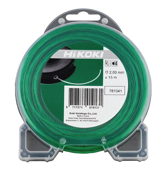 HiKOKI Trimmerfaden spiralförmig 2.0mm grün L=15m (50 gr), 781041