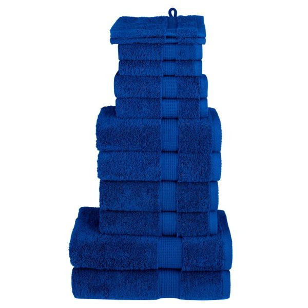 vidaXL 12 tlg. Premium-Handtuch-Set SOLUND Blau 600 g/m², 137572