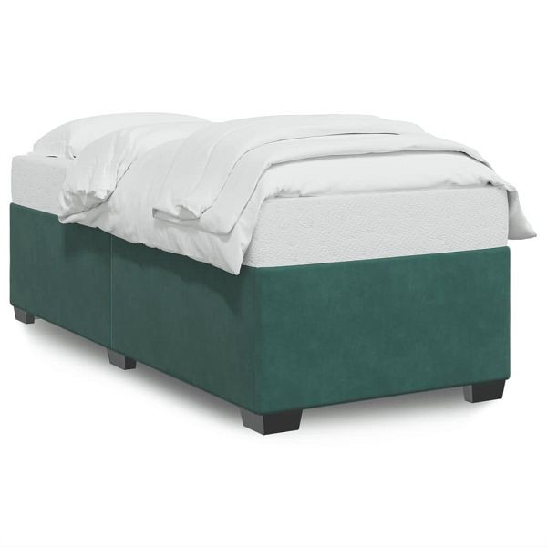 vidaXL Bettgestell Dunkelgrün 90x190 cm Samt, 3284604, 8721102694868