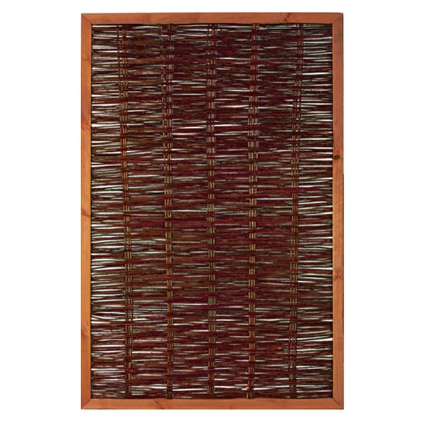 T&J FAKO Weidengeflechtzaun, 120 x 180 cm, mit umlauf. Rahmen, 36106