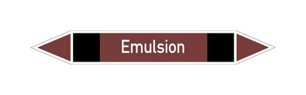Schilder Klar Rohrleitungskennzeichen Emulsion, 187x26 mm Folie selbstklebend, 101666/61
