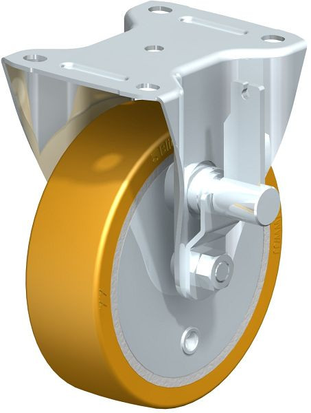 Blickle B-GTH 160K-TB Bockrolle mit Trommelbremse, Blickle Extrathane®, Hellbraun, 842756