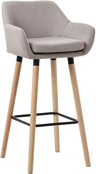 CLP Barhocker Grant Stoff, taupe, 323680, 4255716311902