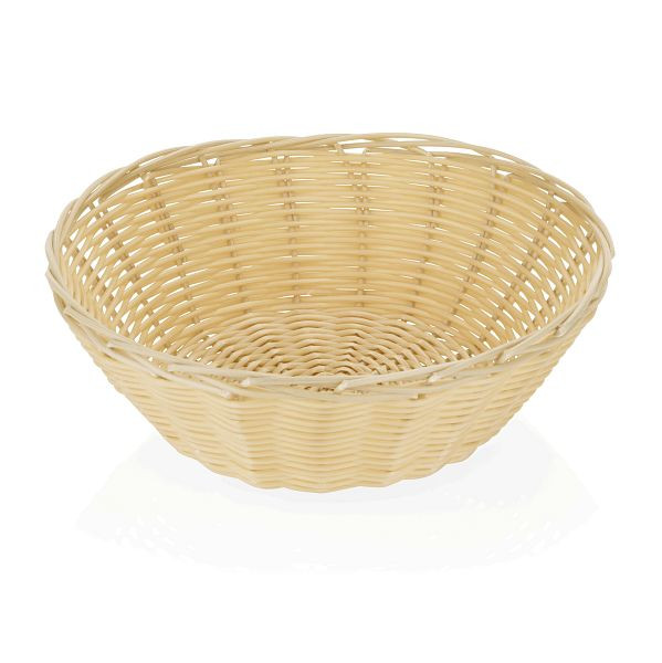 WAS Basket 3140 Buffetkorb, Durchmesser 22,5 cm, Höhe 8 cm, hellbraun, Polypropylen, VE: 4 Stück, 3140225
