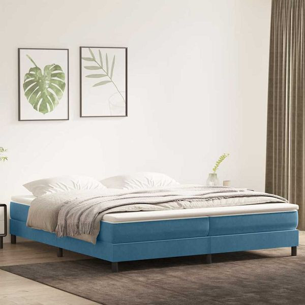 vidaXL Boxspringbett ohne Matratze Dunkelblau 200x210 cm Samt, 3315847