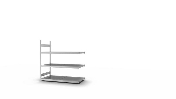 hofe Großfach-Anbauregal, 2000x800x2000 mm, 3 Fachebenen, verzinkt, 350 kg Fachlast, 1200 kg Feldlast, zweiseitige Bedienung, GZA20820B