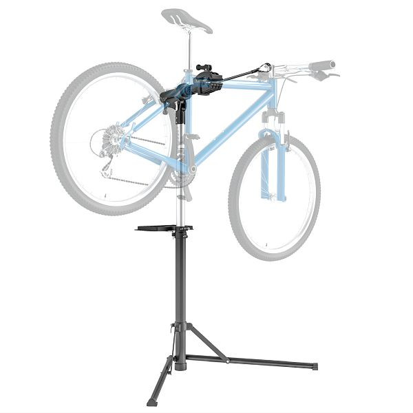 HOMCOM Fahrrad-Reparatur-Ständer, Halter für Fahrräder zum Warten und Reparieren, 40 kg belastbar, höhenverstellbar, Schwarz, AA0-107V00BK