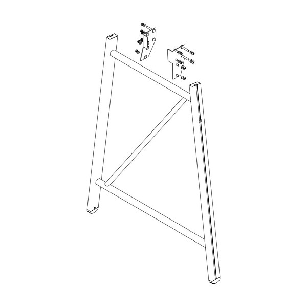 Munk Günzburger Steigtechnik Stützteil Podesttreppe inkl. Montagesatz, Höhe: 1149 mm, 800033