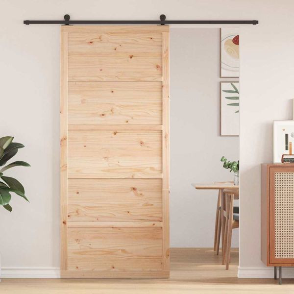 vidaXL Scheunentür Natur 100 x 208 cm Massivholz Kiefer, 870404
