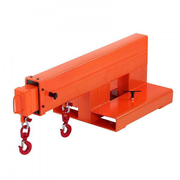 VEVOR Kranarm für Gabelstapler 2495kg, 2 Wirbelhaken, Teleskoparm 1200-1867mm, Staplerkran Zubehör für Baustelle/Lager, CCQZDB2DS55004FAD001V0