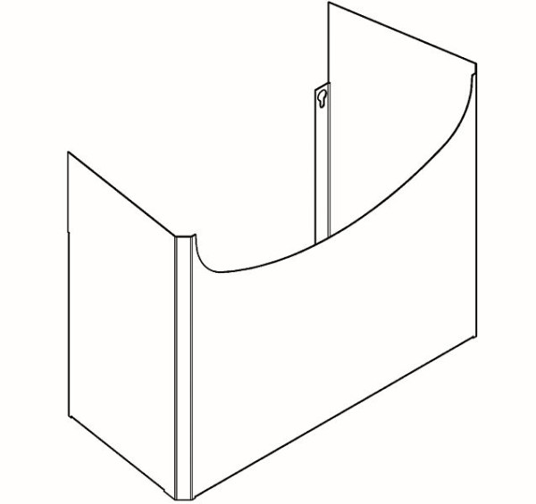 KWC Siphonabdeckung, Anima, Edelstahl, 542x410x244 mm, Aufputzmontage, 2000058442