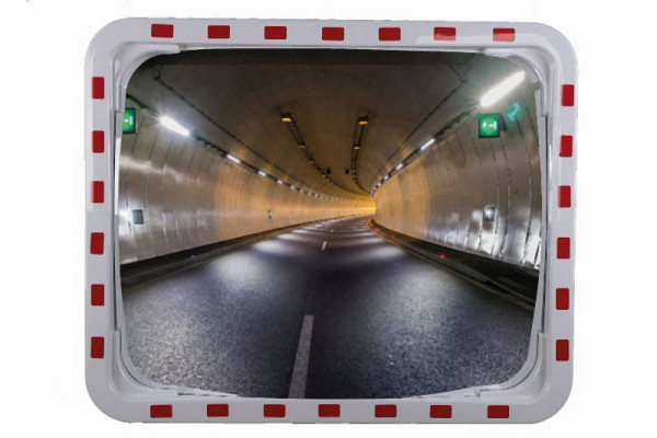 EUvex Verkehrsspiegel 80x100, 2 Jahre Garantie, Acryl, Pfostenhalterung, ED 80 x 100