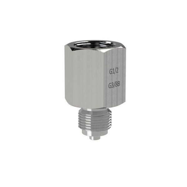 Wika Manometer-Anschlussnippel, ES, G 1/2 Muffe, G 3/8 Zapfen, 117285