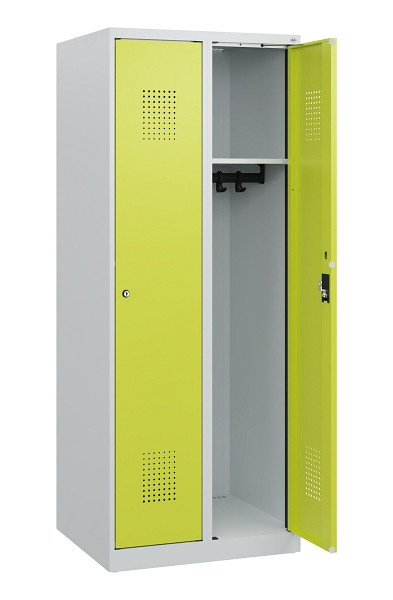 C+P Spind Evolo PLUS, 2 Abteile, 1530x600x500mm, 7035/0024, Zylinderschloss, 0490005-20 S10041