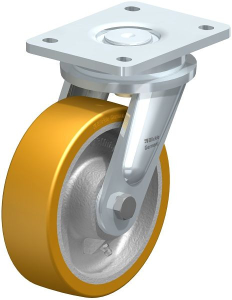 Blickle LO-GTH 160K Stahlgeschweißte Schwerlast-Lenkrolle, Blickle Extrathane®, Hellbraun, 267146