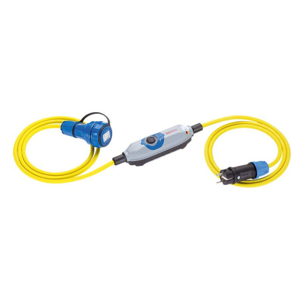 ELSPRO Personenschutzschalter+ 30mA, 3m HT 3G1,5mm², Schutzkontaktkupplung, wasserdicht, PR03/S1,5KWD/P+