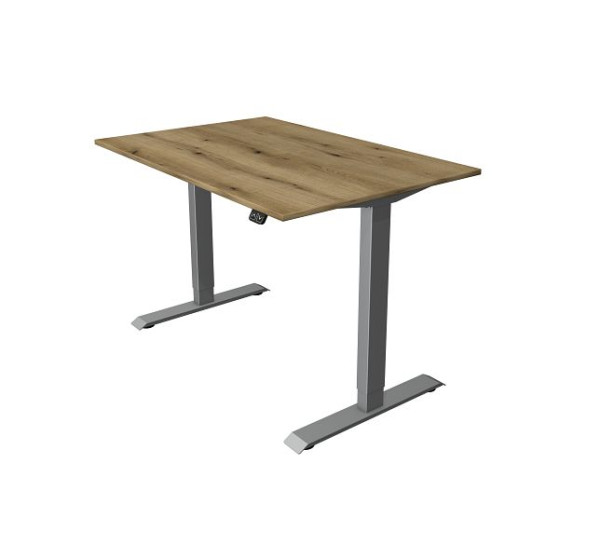Kerkmann Kompakttisch B 1200 x T 800 mm, elektrisch höhenverstellbar von 740-1230 mm, Eiche, 10224055