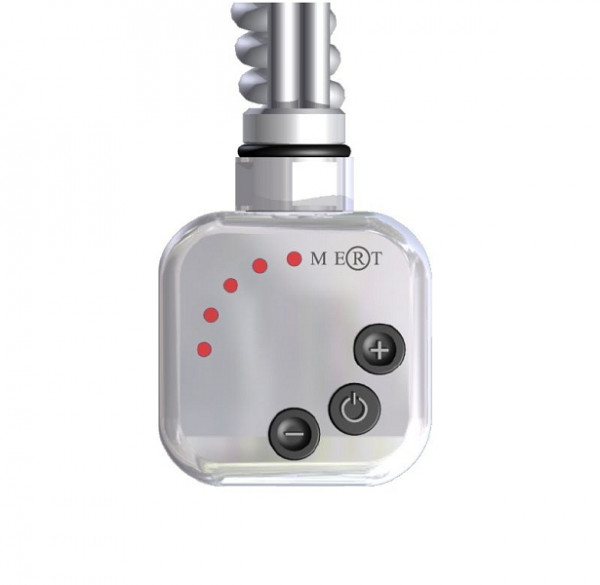 MERT KMX1 Regler mit Heizstab 600 Watt, chrom, mit Spiralkabel und Stecker, KMX1-chrom-600W-MSS