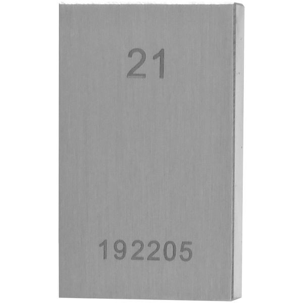 STEINLE Einzel Parallel Endmaß Stahl 21 mm, DIN EN ISO 3650 mit Toleranzklasse: 1, 42020105