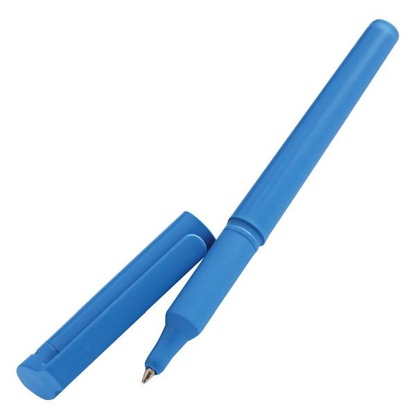 Hygostar Kugelschreiber Light, mit Kappe, Kunststoff, detektierbar Gehäuse: blau, Schrift: blau, nicht austauschbare Mine, VE: 20 Stück, 85402