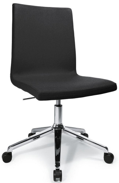 Deskin Besucherdrehstuhl TURN, Fußkreuz verchromt, Bezug Filz L, Farbe anthrazit, 270509